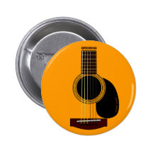 bouton de guitare acoustique pin's avec agrafe