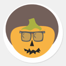 Bouton de Halloween d'Afro d'Alfie Autocollants