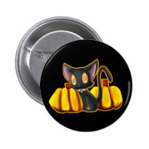 Bouton de Halloween Kitty Badge