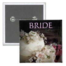 Bouton de jeune mariée badge