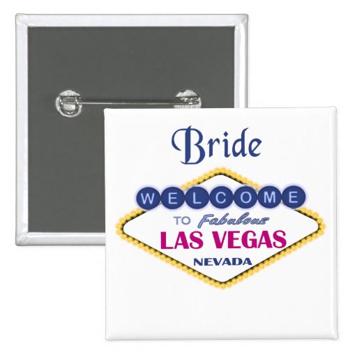 Bouton de jeune mariée de Las Vegas Badge Avec Épingle