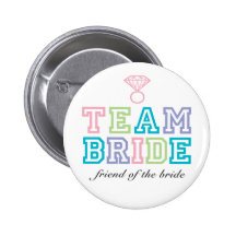 Bouton de jeune mariée d'équipe pin's