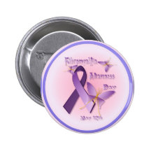 Bouton de jour de conscience de fibromyalgie badge