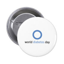 Bouton de jour de diabète du monde pin's avec agrafe
