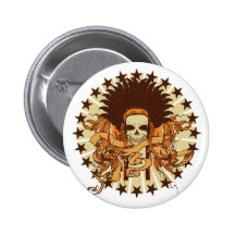 Bouton de la coiffe 2 de crâne pin's