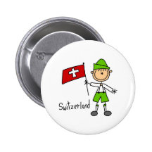 Bouton de la Suisse Badge Avec Épingle