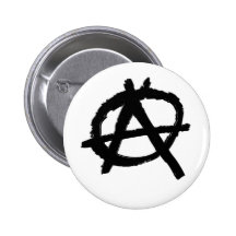 Bouton de l'anarchie (noir) badge avec épingle