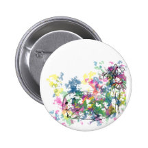 Bouton de lapin de kaléidoscope badge avec épingle