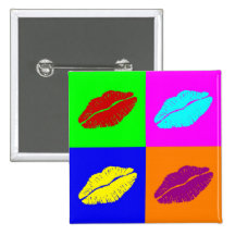 Bouton "de lèvres de Warhol" Badges