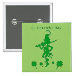 Bouton de lutin du jour de St Patrick Badge Avec Épingle