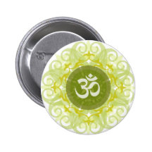 Bouton de mandala de l'OM de jade Pin's Avec Agrafe