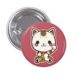 Bouton de Maneki Neko (chat chanceux) Badges