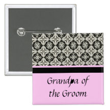 bouton de mariage damassé. pour le grand-papa pin's avec agrafe
