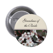 bouton de mariage de fleur de prune badge