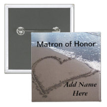 Bouton de mariage de plage de dame de honneur badges avec agrafe