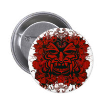 Bouton de masque de Tiki Badge Avec Épingle