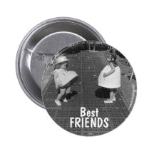 Bouton de meilleurs amis badge avec épingle