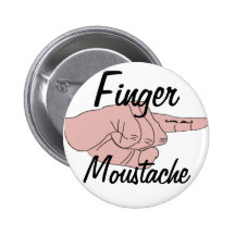 Bouton de moustache de doigt badge