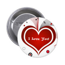 Bouton de nouveauté de Valentine Badge Avec Épingle