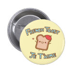 Bouton de pain grillé français pin's avec agrafe