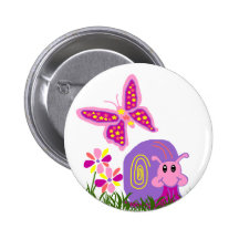 Bouton de papillon de l'escargot n badges avec agrafe