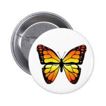 Bouton de papillon de monarque badges avec agrafe
