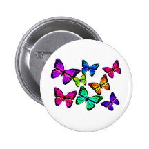 Bouton de papillons badge