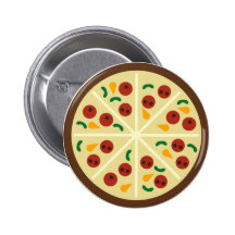 Bouton de partie de pizza de KRW Badges Avec Agrafe