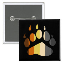 Bouton de patte de drapeau d'ours pin's