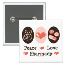 Bouton de pharmacie d'amour de paix badges avec agrafe