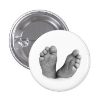 Bouton de pieds de bébé badges avec agrafe