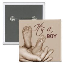 Bouton de pieds de bébé pin's avec agrafe