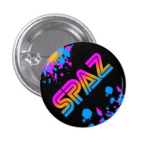 BOUTON de PIN d'ÉCLABOUSSURE des années 1980 SPAZ  Badges Avec Agrafe