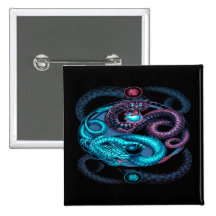 bouton de pinback de conception de dragons pin's