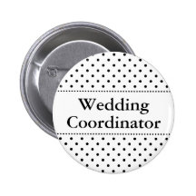 Bouton de pinback de coordonnateur de mariage pour pin's
