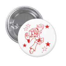 Bouton de pinback de fille de célébration pin's