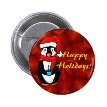 Bouton de pingouin de Noël Pin's