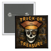 Bouton de pirate de Halloween Badges Avec Agrafe