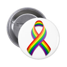 Bouton de ruban de conscience d'arc-en-ciel badges avec agrafe