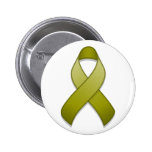 Bouton de ruban de conscience de vert olive badges avec agrafe