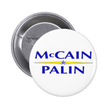 Bouton de Sarah Palin John McCain Badges Avec Agrafe