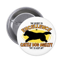 Bouton de secret de chien de bétail d'agilité badge avec épingle