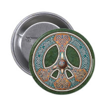 Bouton de signe de paix de Knotwork Badge