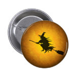 Bouton de sorcière de vol de Halloween Badge