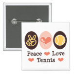 Bouton de tennis d'amour de paix pin's