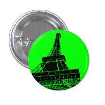 Bouton de Tour Eiffel en vert Badges
