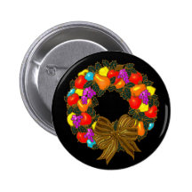 Bouton de vacances de guirlande de fruit pin's