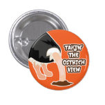 Bouton de vue d'autruche badges avec agrafe