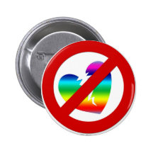 Bouton d'égalité de mariage - aucun slogan badges avec agrafe
