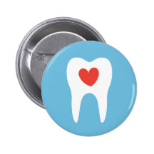 Bouton dentaire de dentiste de coeur d'amour de si badges avec agrafe